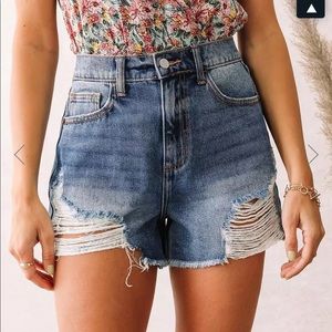 Cello Jean Mom Shorts
